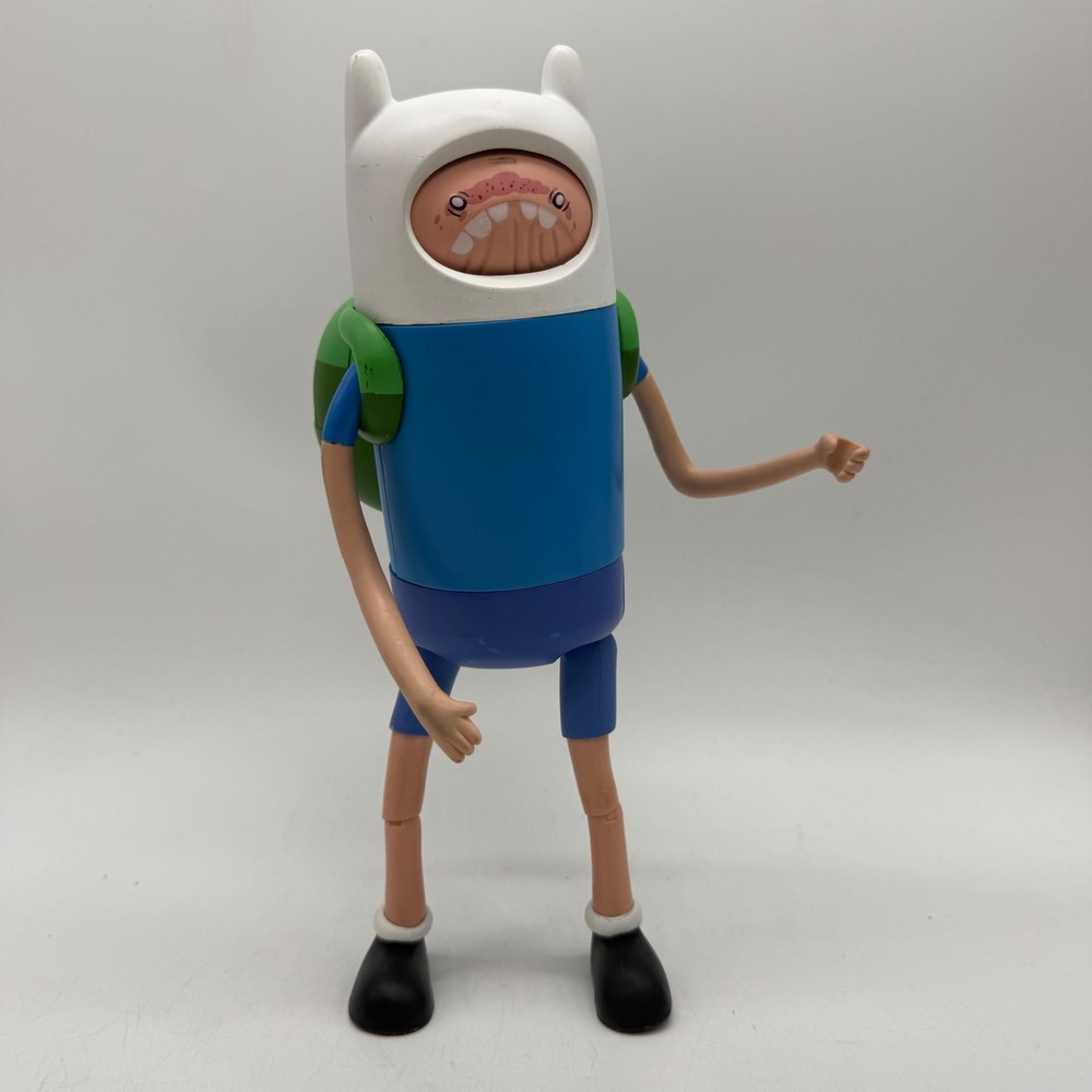Adventure Time Finn the Human Changing Faces Action Figure Backpack Incomplete